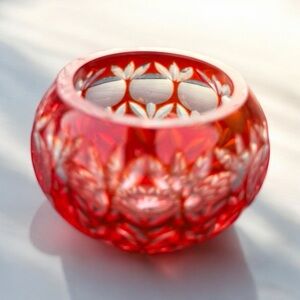 Vintage GODINGER CRYSTAL LEGENDS VOTIVE CANDLE HOLDER